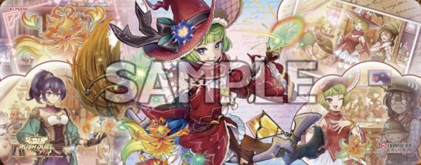 画像1: 【未開封品】ラッシュデュエル韓国 スパークハーツ・パッションガール/ハーフプレイマット (1)