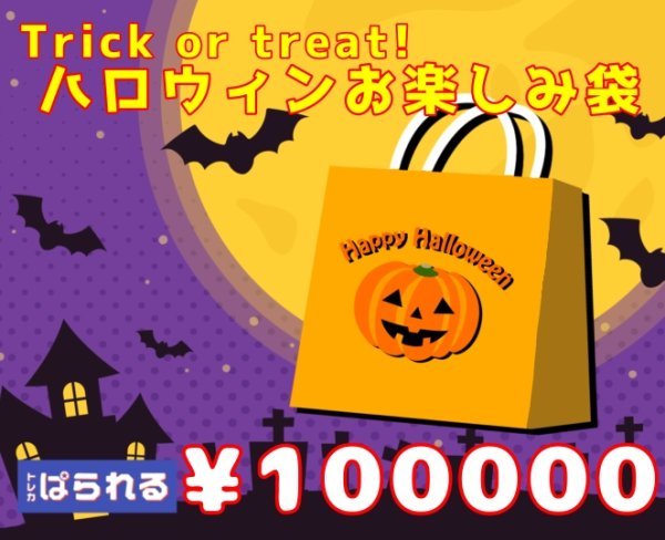 画像1: トリックオアトリート！ ハロウィンお楽しみ袋！ 100000円 (1)